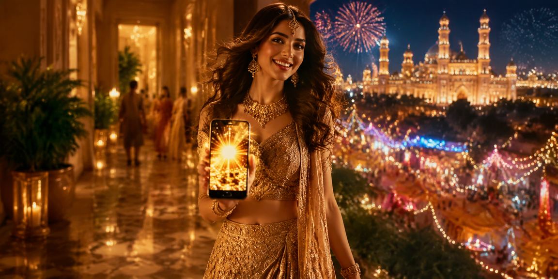 Mobile casino gaming in traditional Indian attire