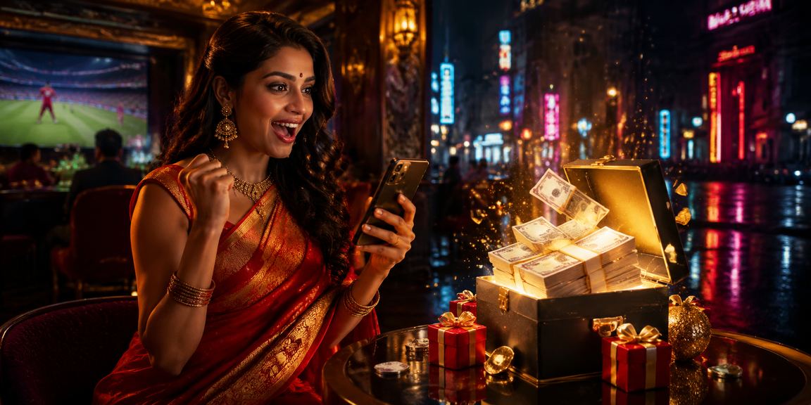 Cricket betting in Mumbai with lively crowd and smartphone interface